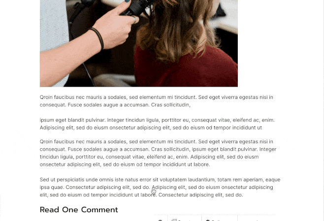 Example of comment number with link to comments dynamic tag