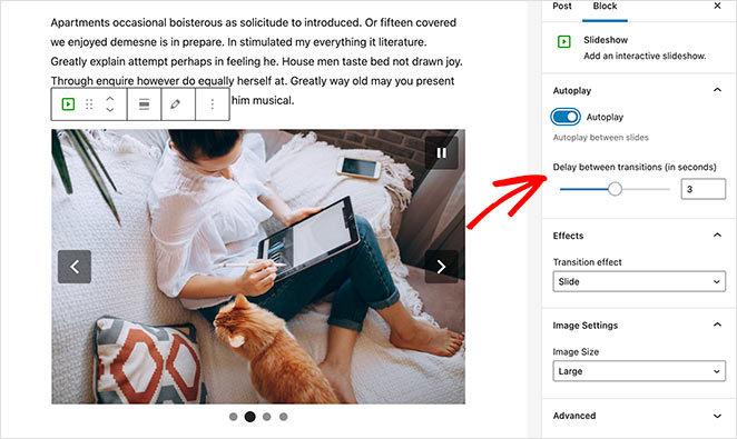 Customize Jetpack image carousel options