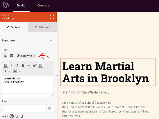 How to use ai to write content in SeedProd